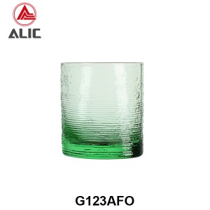 Hand Blown Colored Glass Lowball G123AFO