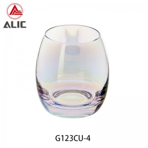 Handmade Glass Candle Cups in iridescent color G123CU