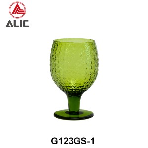 Lead Free Hand Blown Goblet nature colored glass G123GS-1