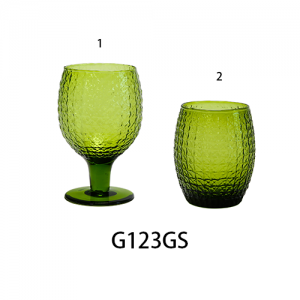 Lead Free Hand Blown Goblet nature colored glass G123GS-1