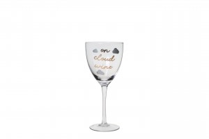 GOBLET COLLECTION with cloud decal Wine Glass and Nick & Nora Glass G123HI