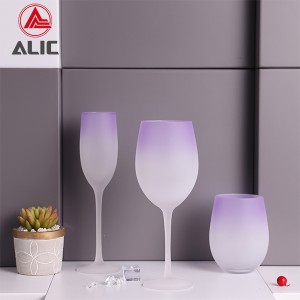 High Quality Lead Free Pinted Color  Wine Glass Goblet in Matt Very Peri Color G123KH-C2 520ml