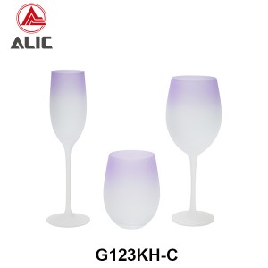 High Quality Lead Free Pinted Color  Wine Glass Goblet in Matt Very Peri Color G123KH-C2 520ml
