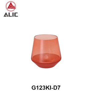 Lead Free High Quantity Hand Painted Orange Color DOF Glass Tumbler G123KI-D7 250ml