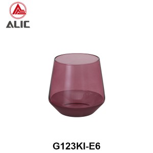 Lead Free High Quantity Hand Painted Purple Color DOF Glass Tumbler Glass G123KI-E6 350ml