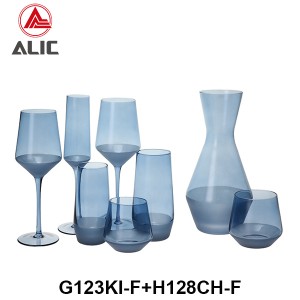 Lead Free High Quantity Hand Painted Blue Perennial Color Carafe H128CH-F 1400ml