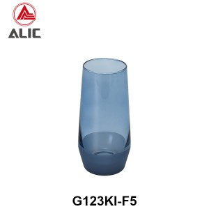 Lead Free High Quantity Hand Painted Blue Perennial Color Highball Glass Tumbler  G123KI-F5 300ml