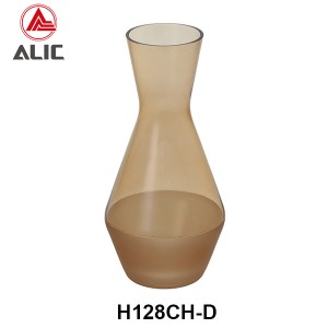 Lead Free High Quantity Hand Painted Amber Color Glass Carafe  H128CH-C 1400ml