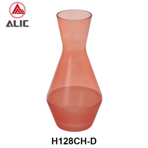 Lead Free High Quantity Hand Painted Orange Color Glass Carafe H128CH-D 1400ml