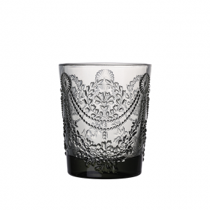 Fashion carved colored glass special pattern tumbler grey colored glass JR2039-1HT