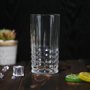 Whiskey Glasses HighBall Tumbler Old fashion glasses Crystal Ribbed Glassware  Manufacturers Customization Wholesale Glass KTY6231B