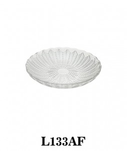 Handmade High Quality Textured Stylish Design Glass Portion Plate L133AF