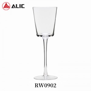 High Quality Lead Free Hand Blown Burgundy Wine Glass Goblet 240ml RW0902
