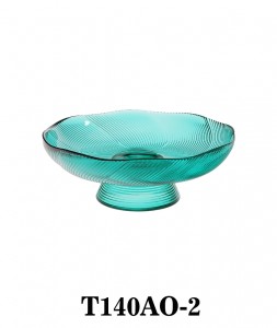 Handmade Luxury Glass Dessert  Bowl Cake Stand with Pedestal in Green color T140AO for table/party/events several sizes available