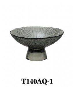 Handmade Luxury Glass Dessert  Bowl Cake Stand with Pedestal in Smoky color T140AQ for table/party/events several sizes available