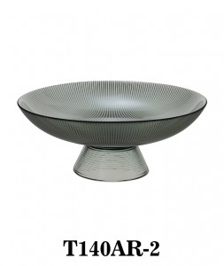 Handmade Luxury Glass Dessert  Bowl Cake Stand with Pedestal in Smoky color T140AR for table/party/events several sizes available