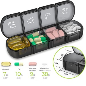 Weekly PiLL Organizer – 28 Compartments – 4 Times a Day   HT-W28A