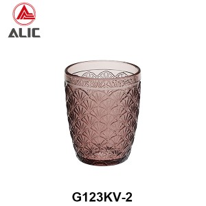 High Quality Patterned Glass Tumbler in various colors G123KV-2